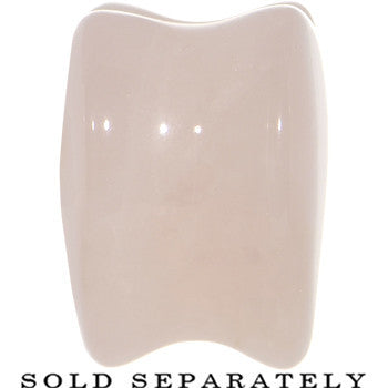 5/8 Natural Rose Quartz Sweet Heart Stone Saddle Plug Set