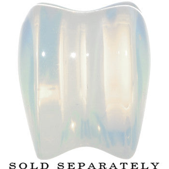 9/16 Natural Opalite Sweet Heart Stone Saddle Plug