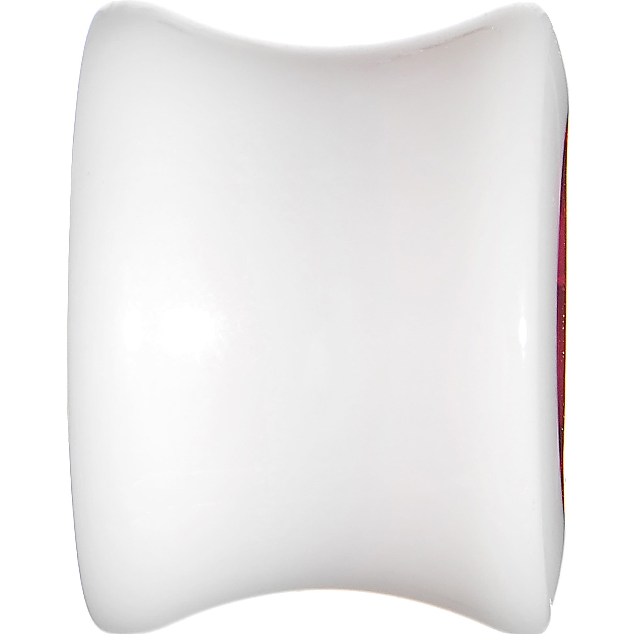 1/2 White Acrylic Pink Metallic Rose Flower Plug