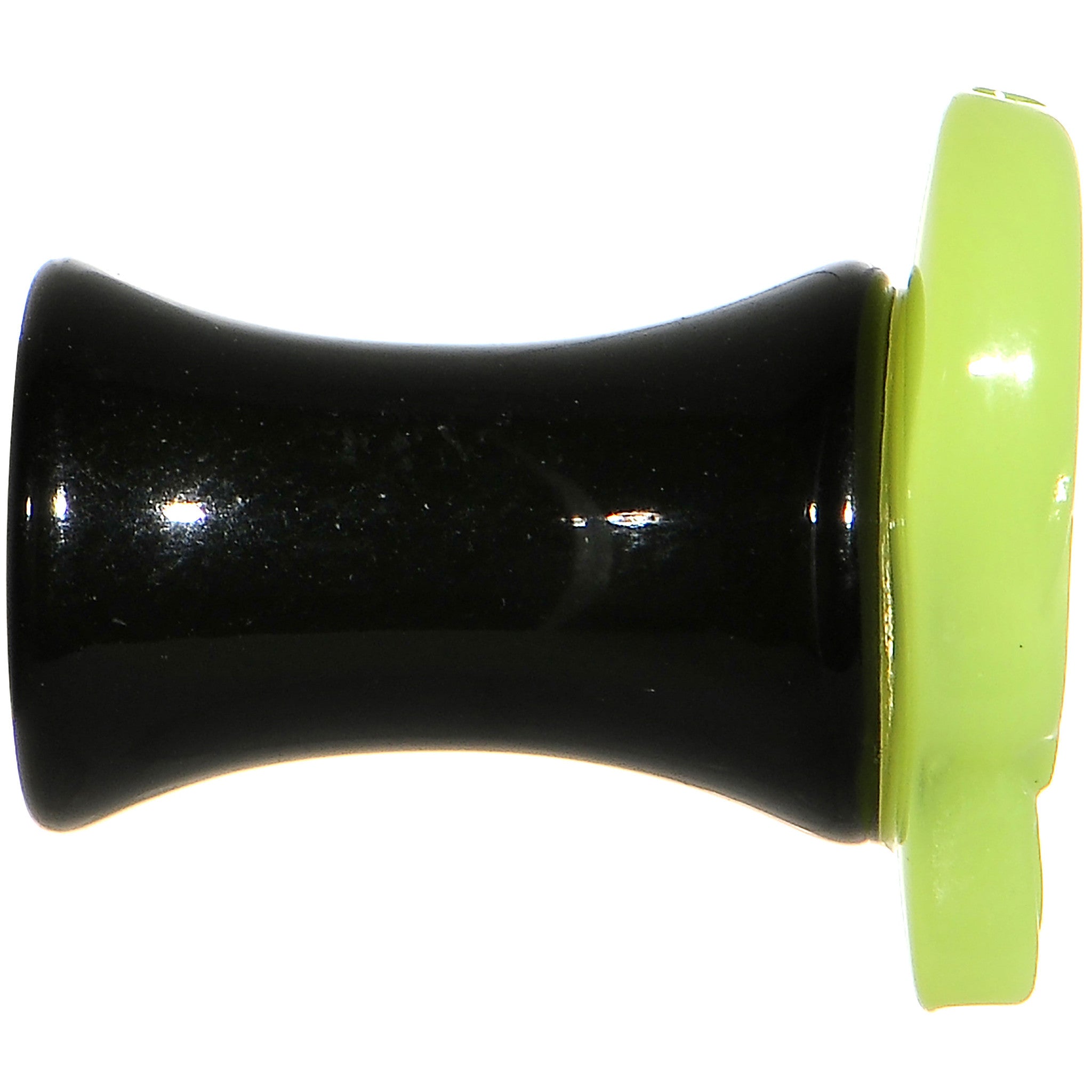 4G Acrylic Neon Yellow Skull Saddle Plug