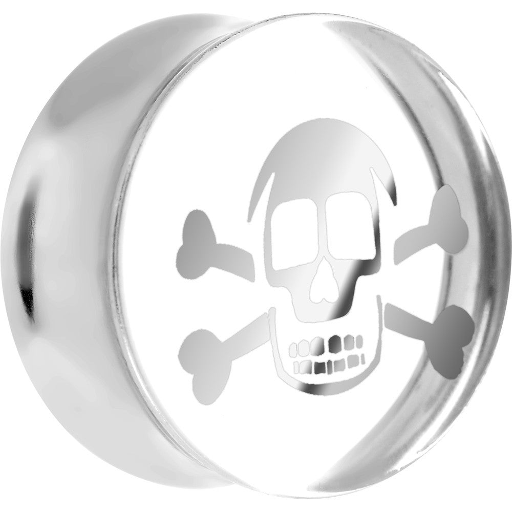 7/8 Clear Acrylic Skull Crossbones Saddle Plug