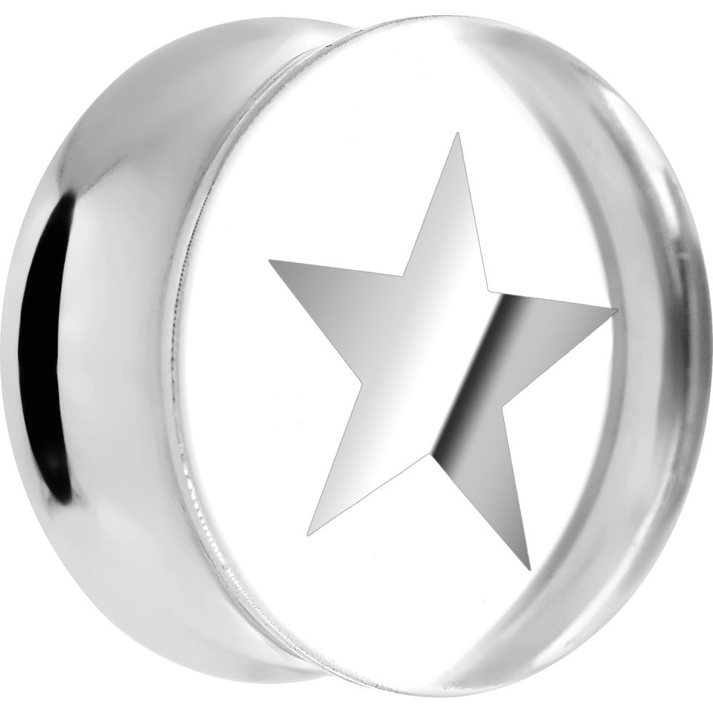 18mm Clear Acrylic Star Saddle Plug
