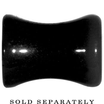 2G Acrylic Black Button Saddle Plug