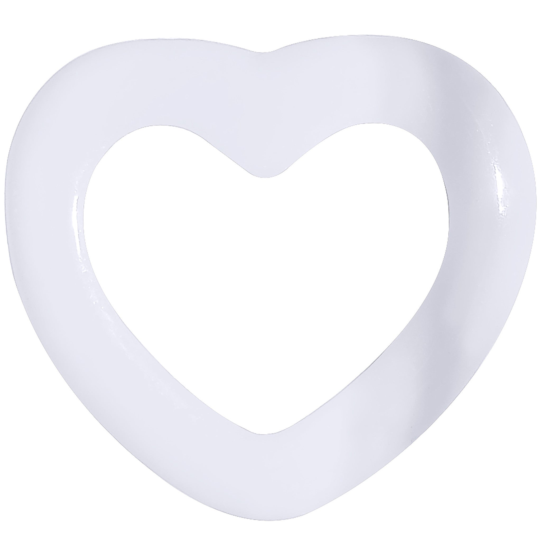 00G White Acrylic Hollow Heart Tunnel