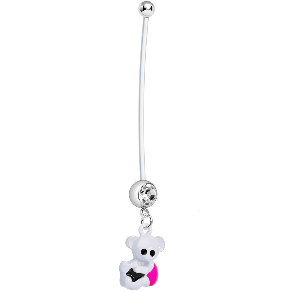 Baby Pink Girl Bear Pregnancy Belly Ring