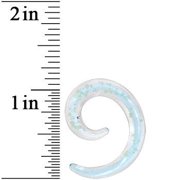 4G Aqua Sky Glow in the Dark Glass Spiral Taper Set