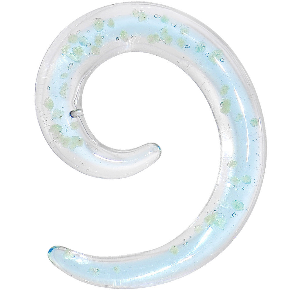 4G Aqua Sky Glow in the Dark Glass Spiral Taper Set
