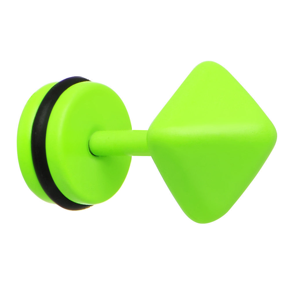 Green Neon Enamel Pyramid Cheater Plug