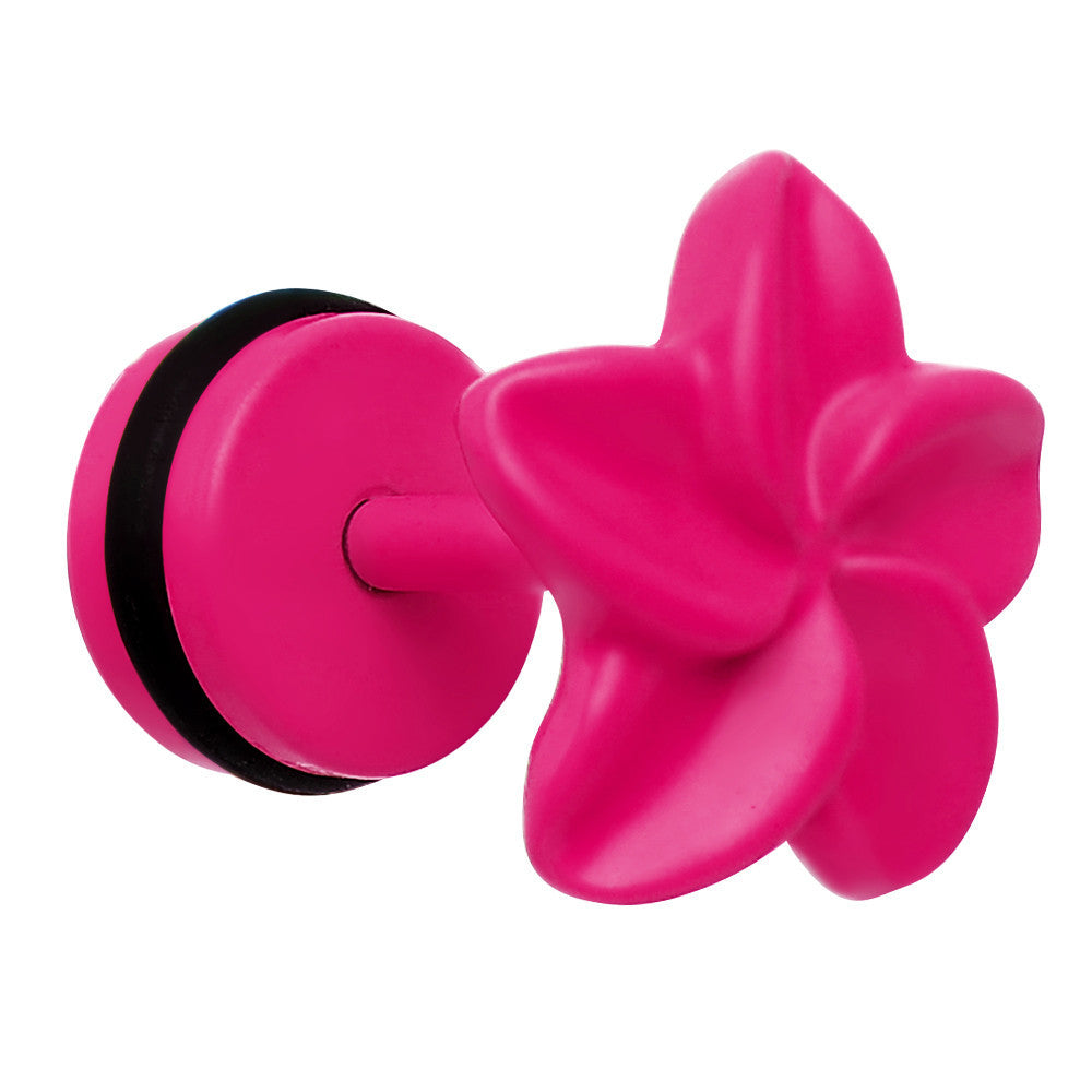 Pink Neon Enamel Swirling Star Cheater Plug