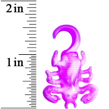 6G Pink White Acrylic Scorpion Hanger Plug