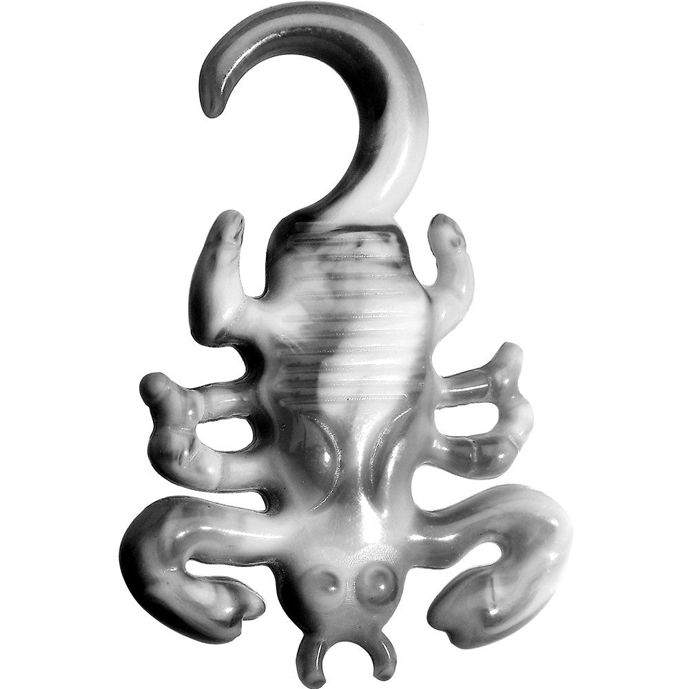 6G Black White Acrylic Scorpion Hanger Plug