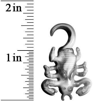 6G Black White Acrylic Scorpion Hanger Plug