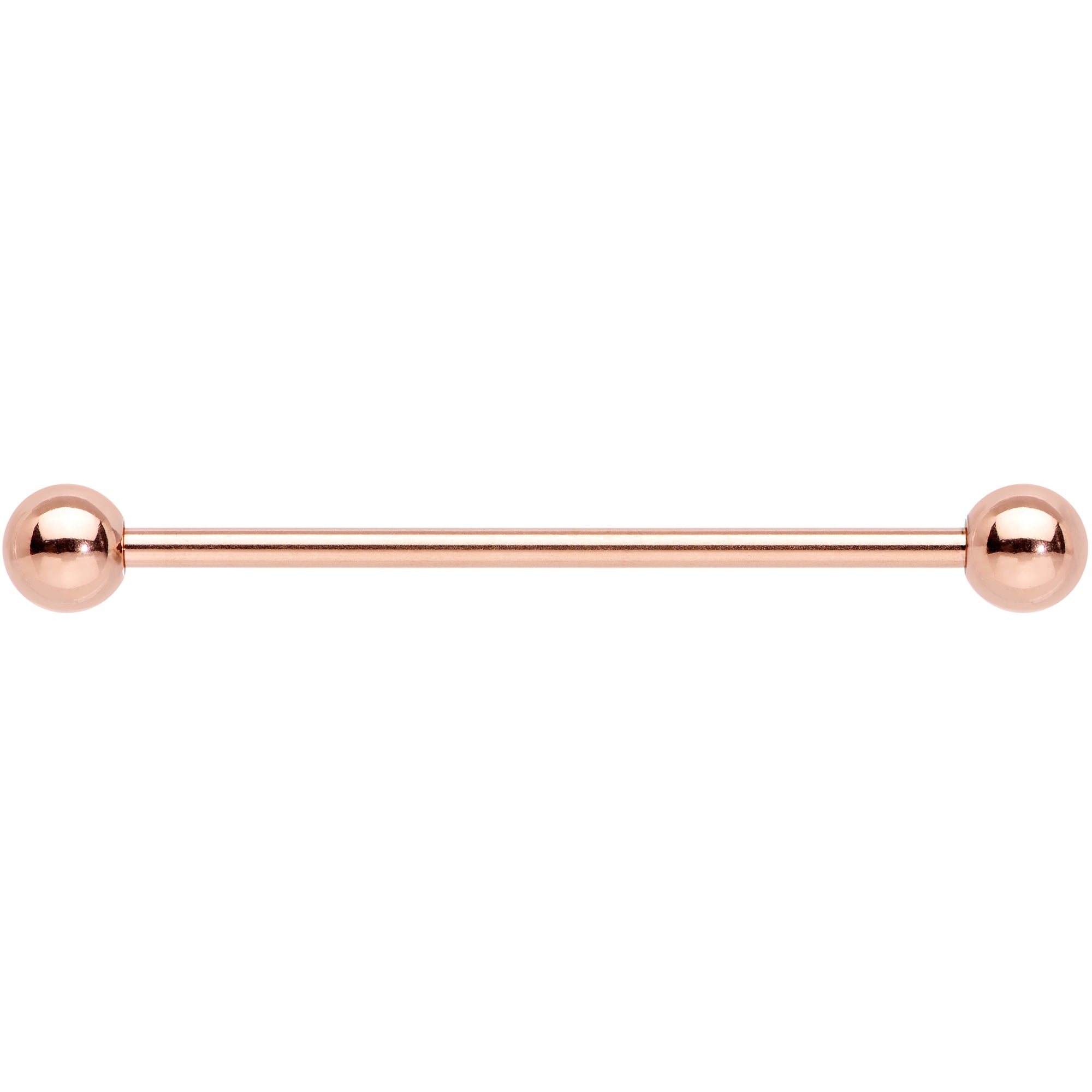 14G 1 1/4 Rose Gold Plated Straight Barbell