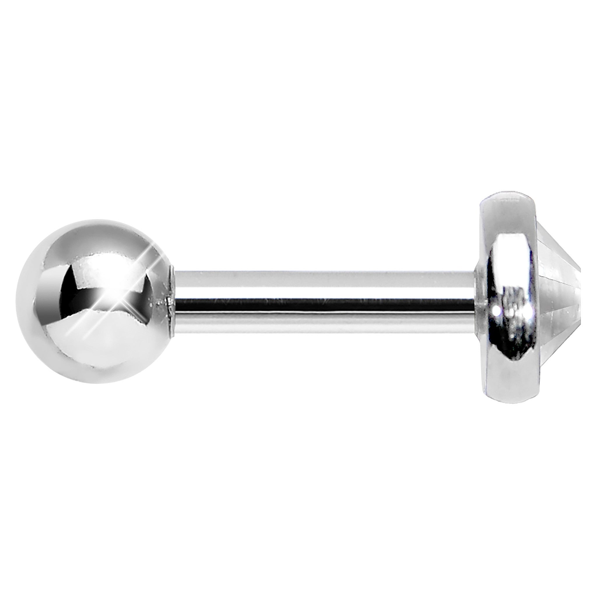 4mm Clear Gem Tragus Cartilage Barbell Earring