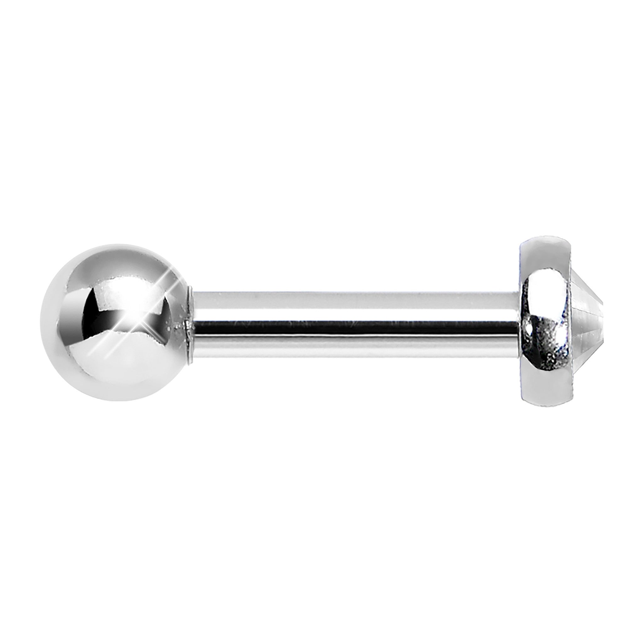 3mm Clear Gem Tragus Cartilage Barbell Earring