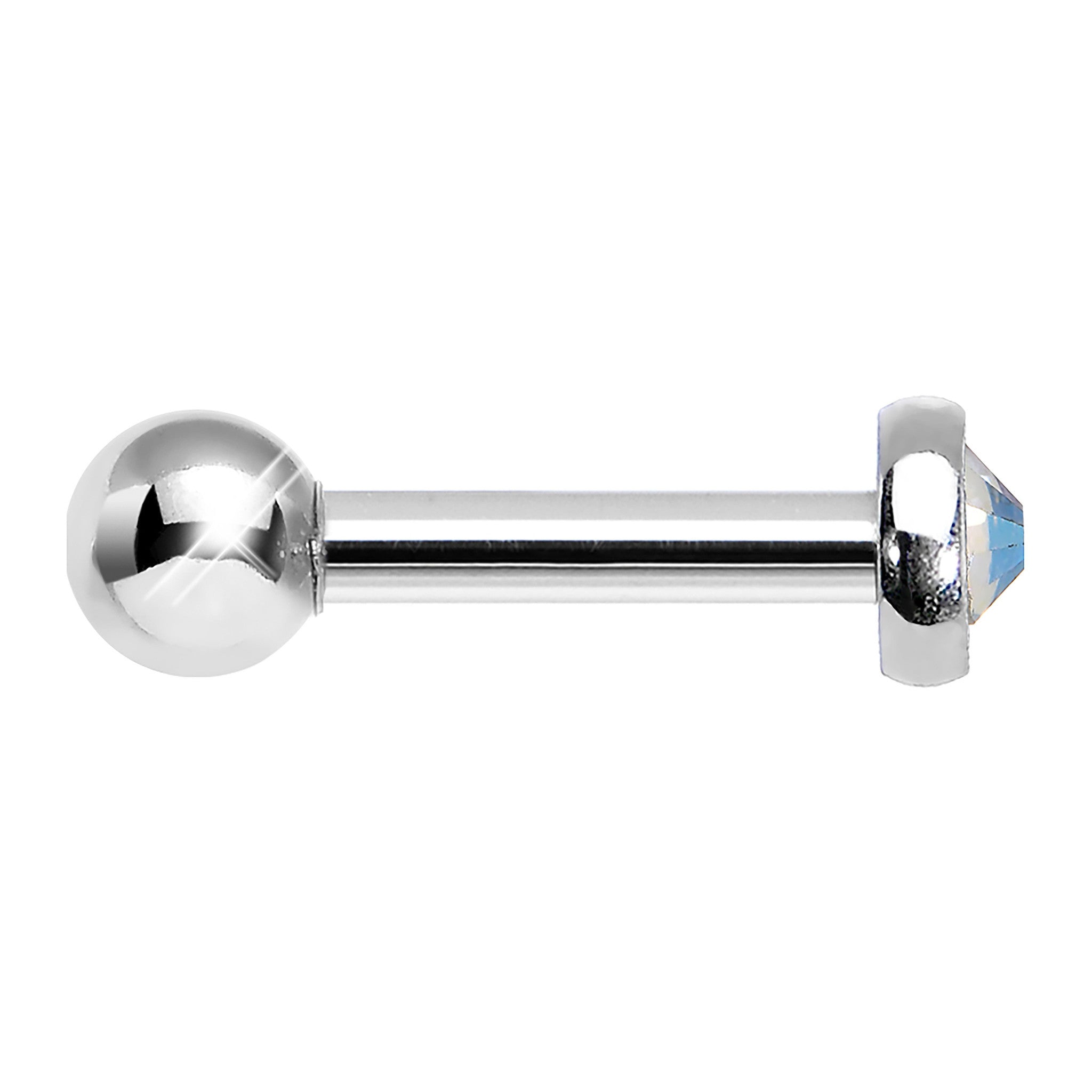 3mm Aurora Gem Tragus Cartilage Barbell Earring