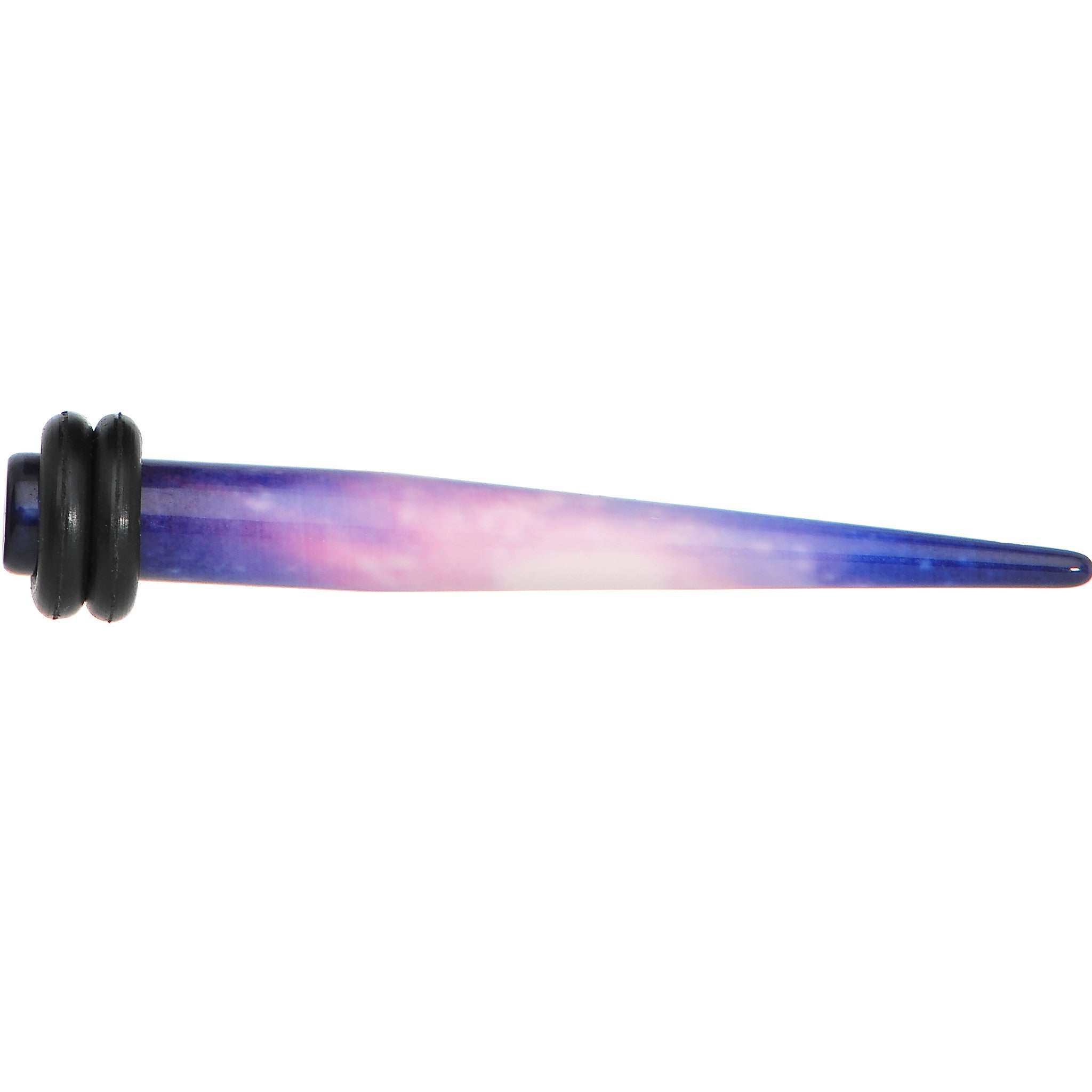 6 Gauge Blue Purple Acrylic Galaxy Straight Taper Set
