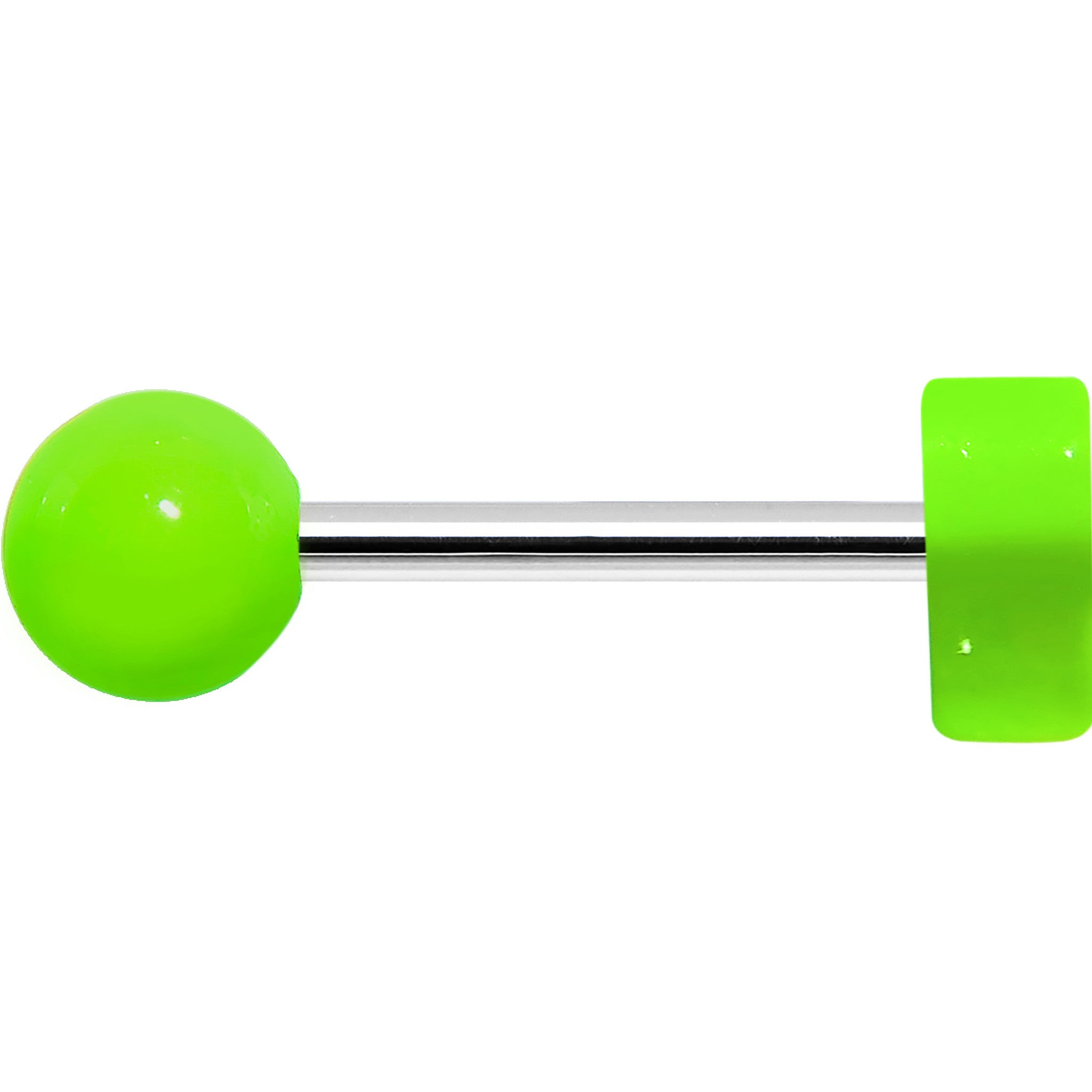 18G Green Neon Heart Cartilage Earring