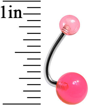 Pinksicle Acrylic J-Bar Belly Ring