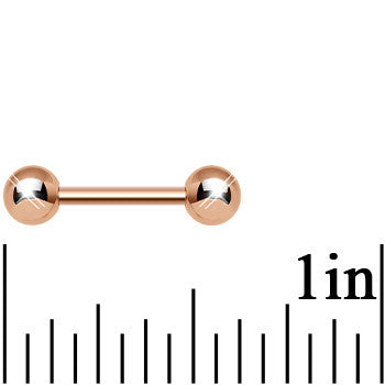 16G 5/16 Rose Gold Plated Straight Barbell