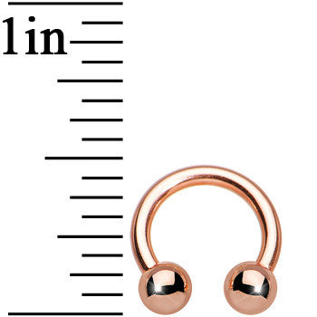 14G 5/16 Rose Gold Plated Horseshoe