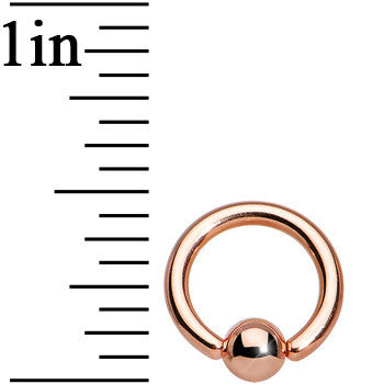 16G 5/16 Rose Gold Plated BCR Captive Ring