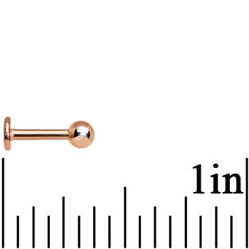 16G 1/4 Rose Gold Plated Cartilage Tragus Earring