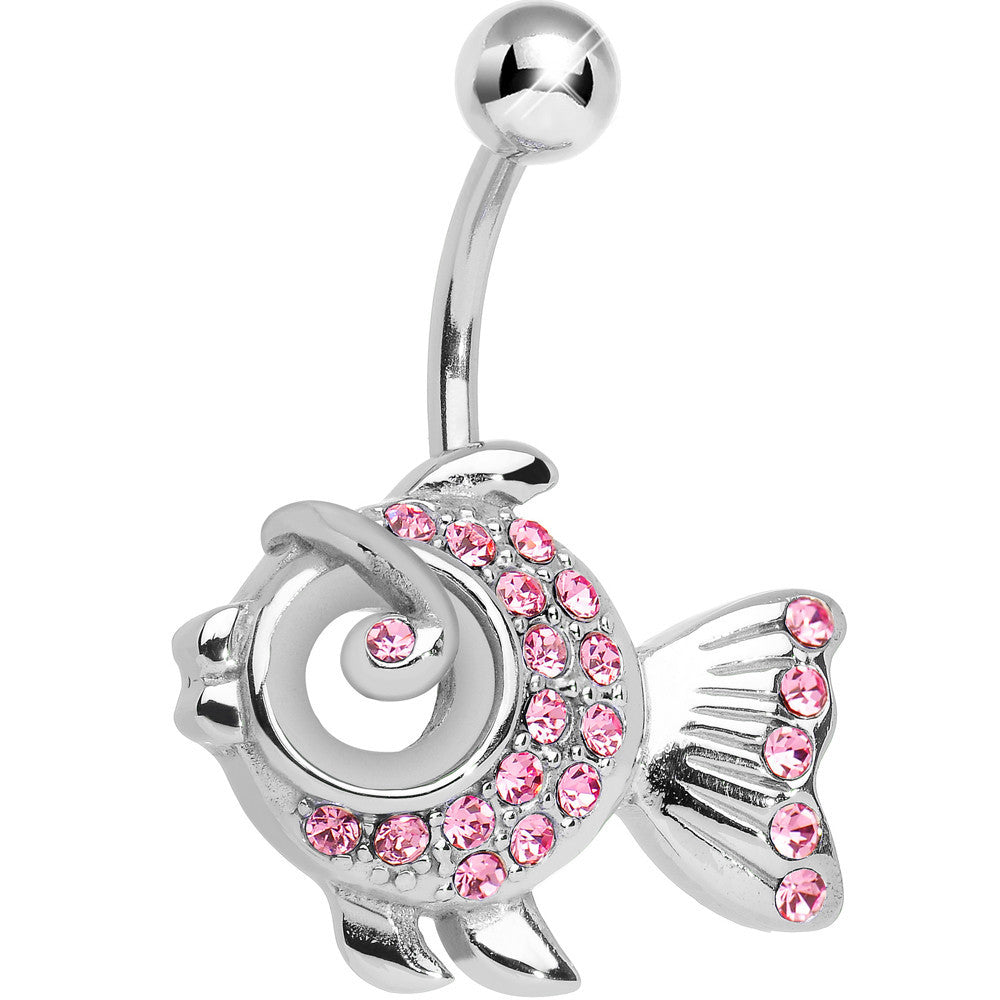 Pink Gem Fancy Fish Belly Ring