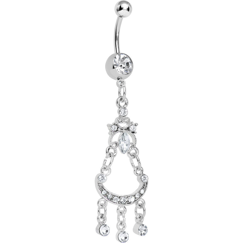 Clear Gem Princess Delight Chandelier Belly Ring