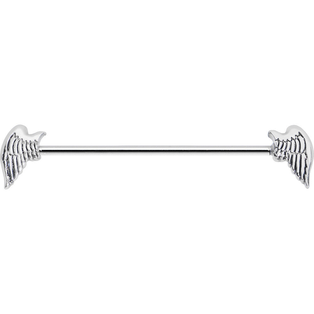 14G 1 1/2 Angel Wing Industrial Barbell