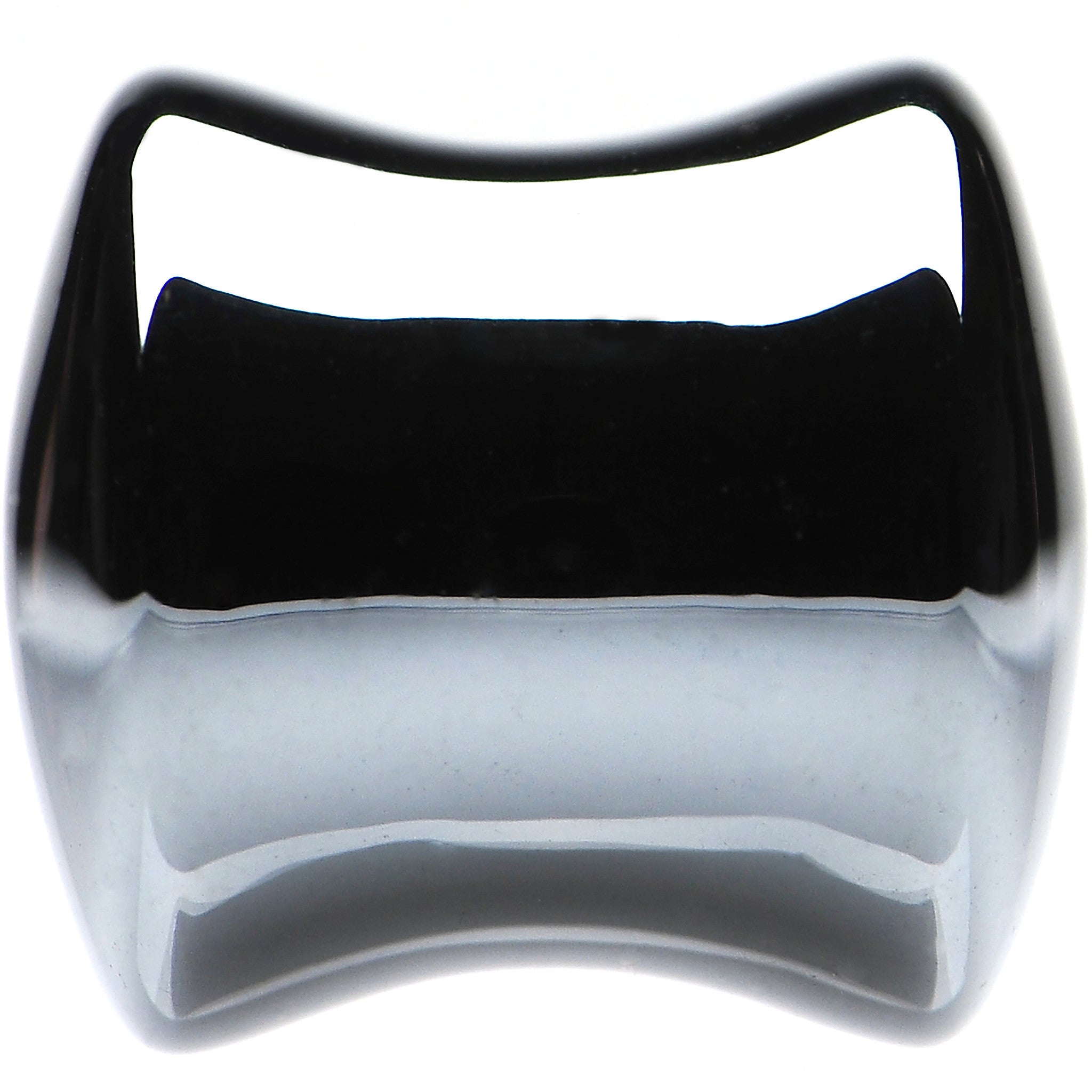 00G Natural Black Hematite Stone Saddle Plug Set