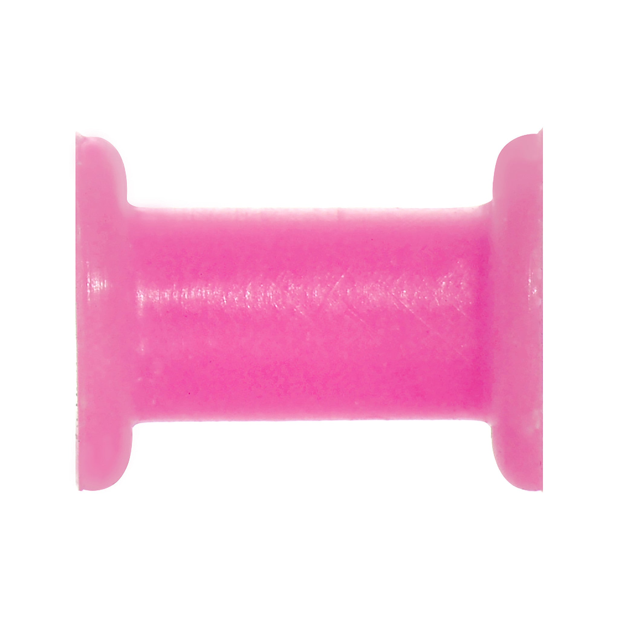 6G Neon Pink Silicone Glow in the Dark Double Flare Tunnel