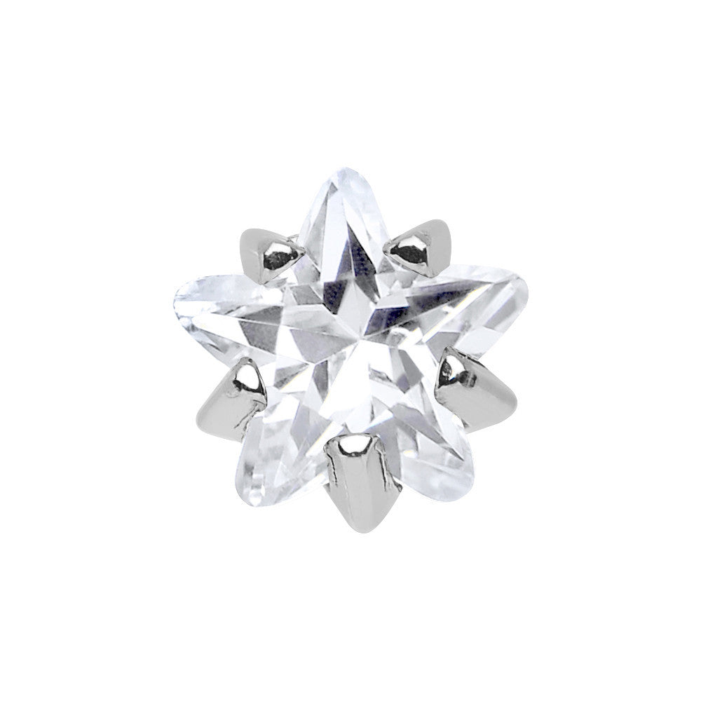 4mm Crystalline Cubic Zirconia Star Cartilage Tragus Earring