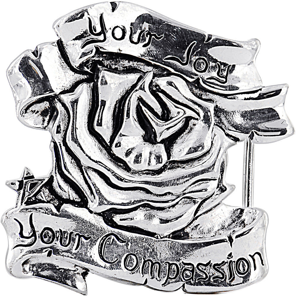 Pamela Anderson-Your Joy-Your Compassion-ROSE Belt Buckle