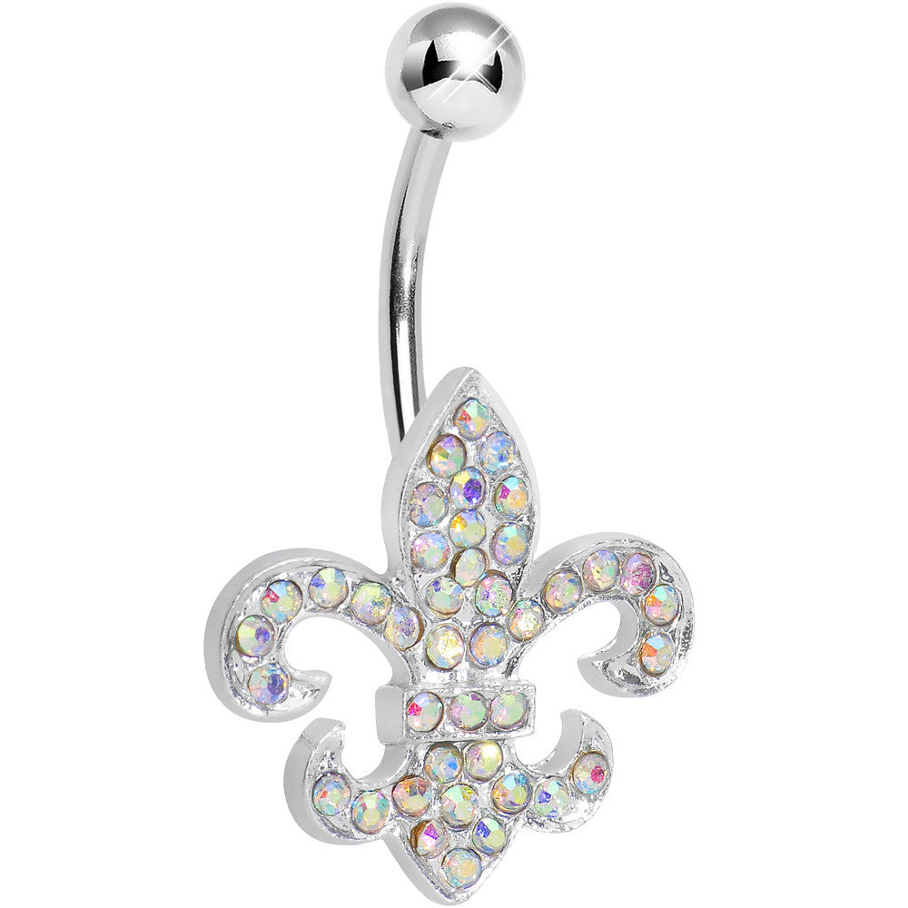 Aurora Gem Fabulous Fleur de Lis Belly Ring