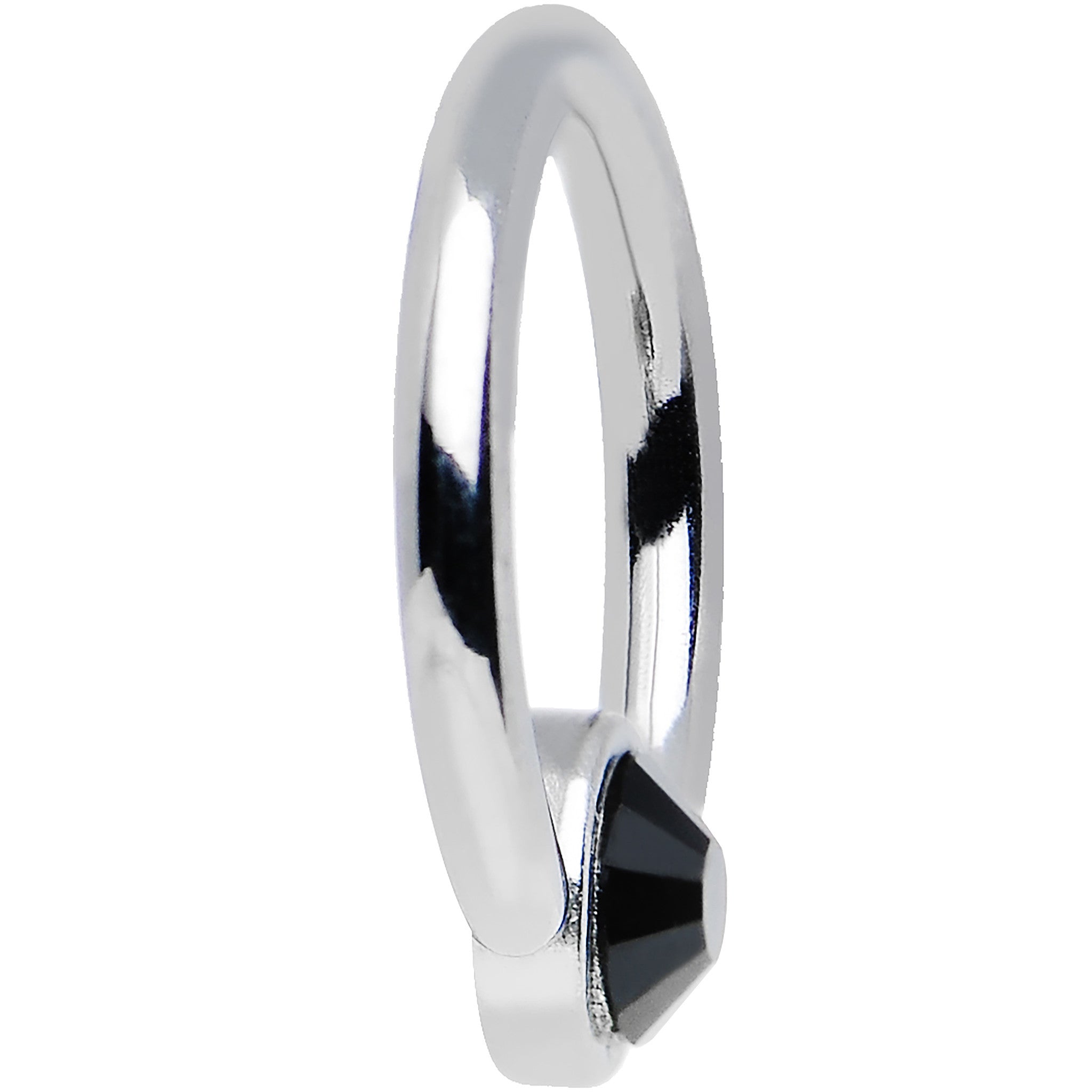 16G 5/16 Aqua Gem Steel BCR Captive Ring 4mm Flat Disc