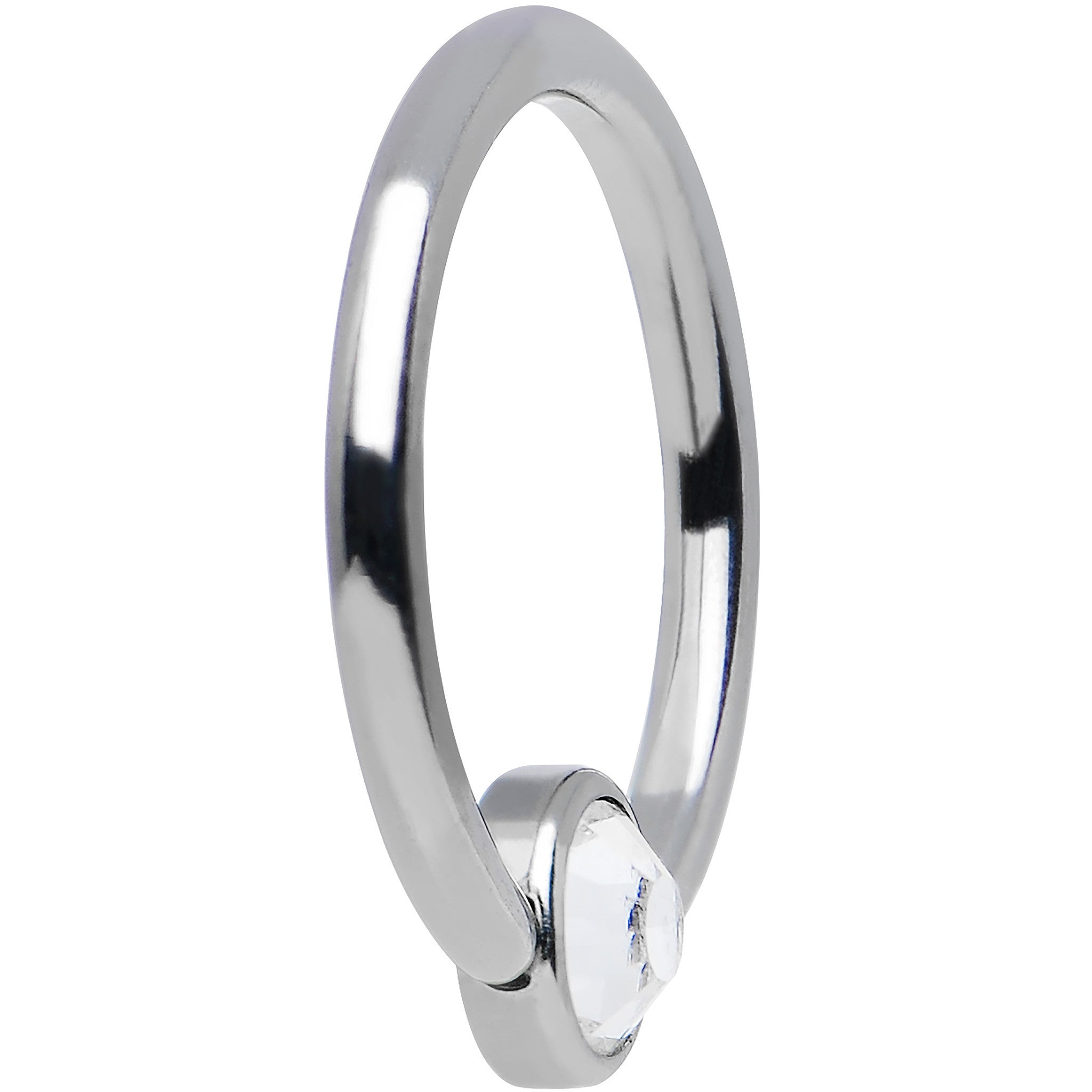 16G 3/8 Aurora Gem Disc Stainless Steel BCR Captive Ring