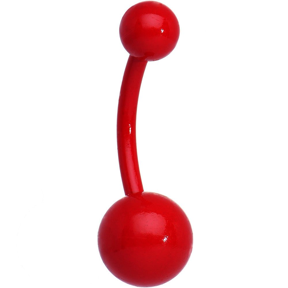 Steel Resin Radical Red Belly Ring