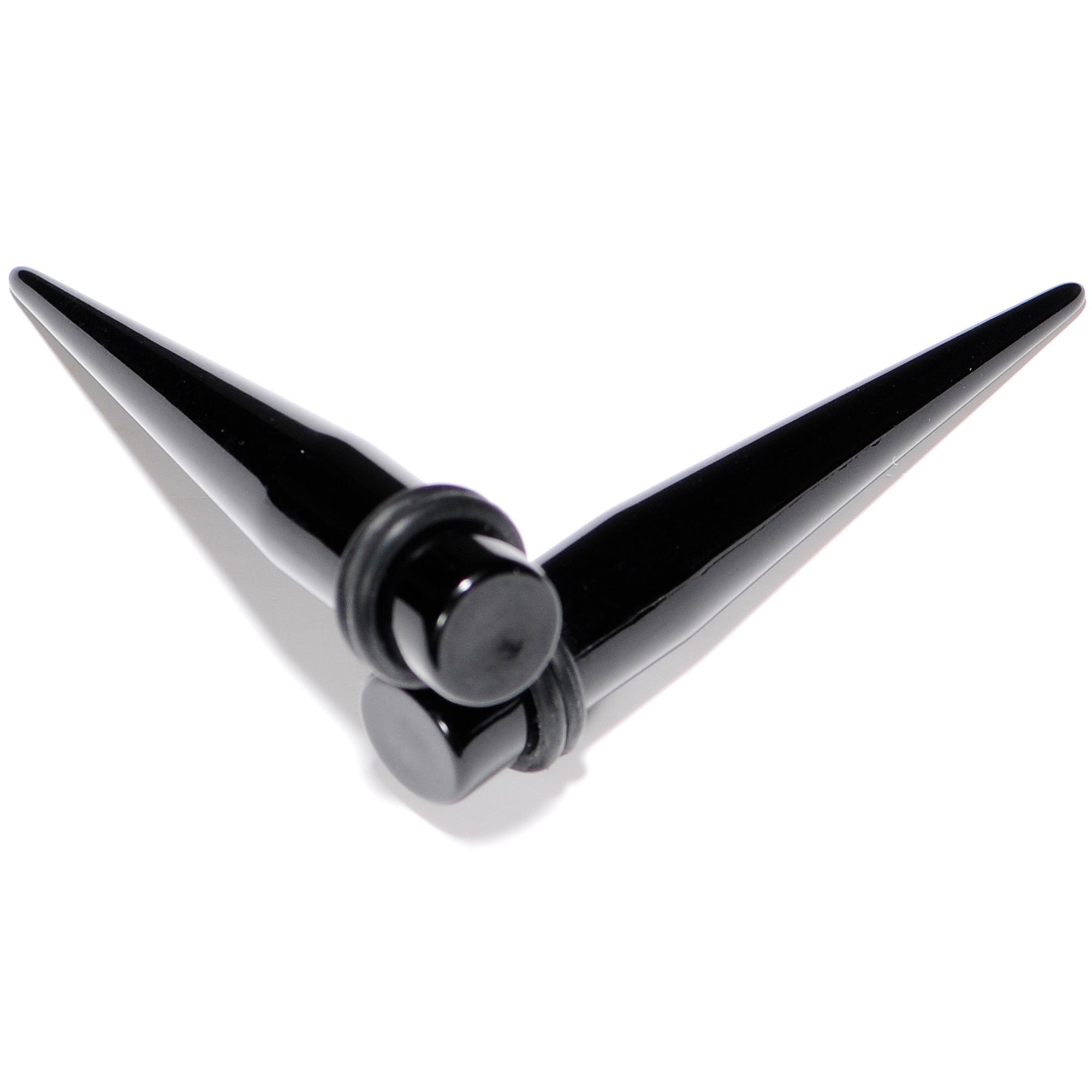 00G to 1 inch 18 Piece Black Acrylic Ear Stretching Taper Kit