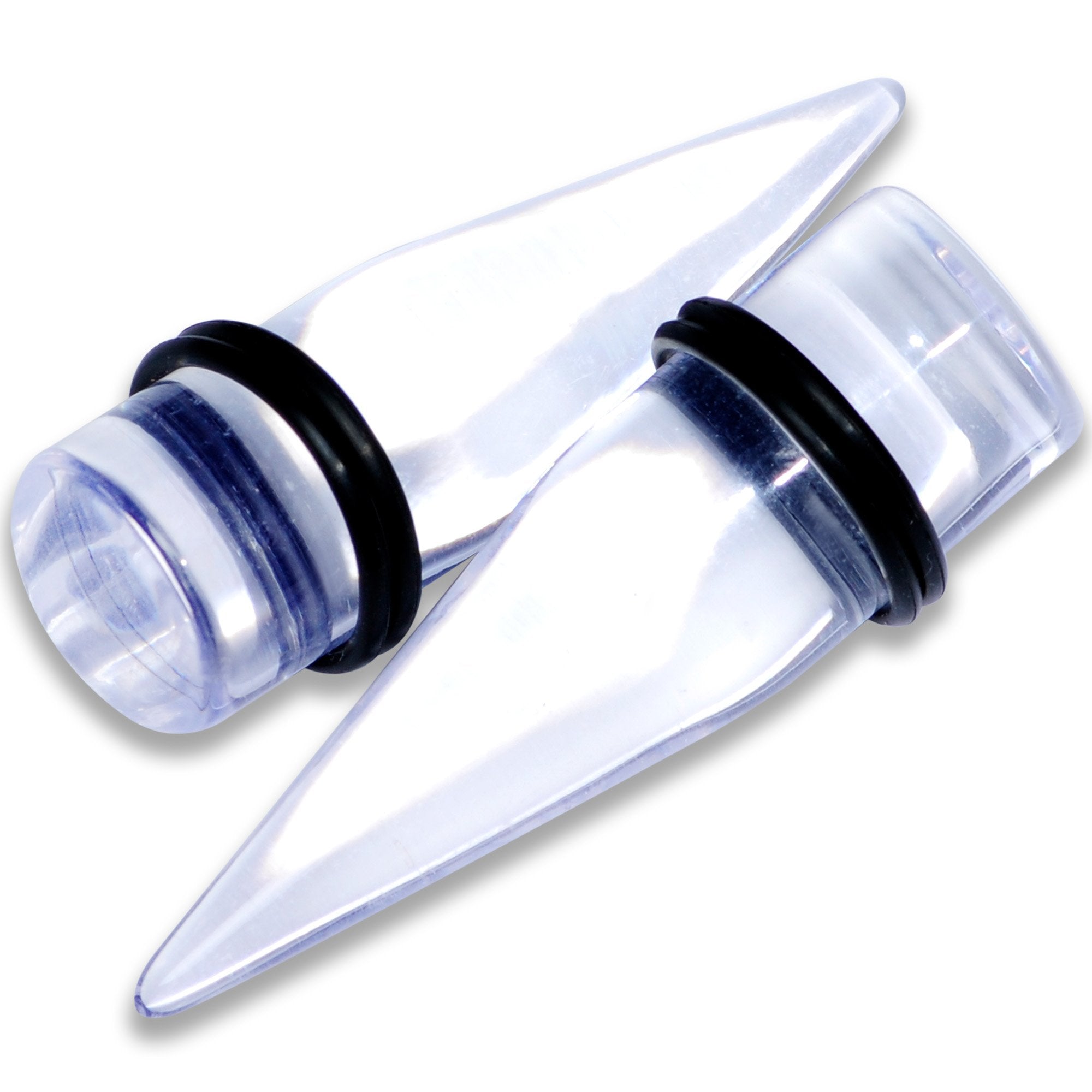 00G to 1 inch 18 Piece Clear Acrylic Ear Stretching Taper Kit