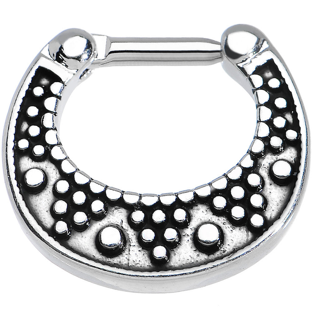 14G 5/16 Stainless Steel Aztec Wonders Septum Clicker
