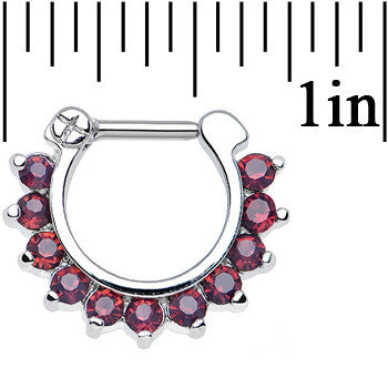 16G 1/4 Passionate Purple Gem Septum Clicker