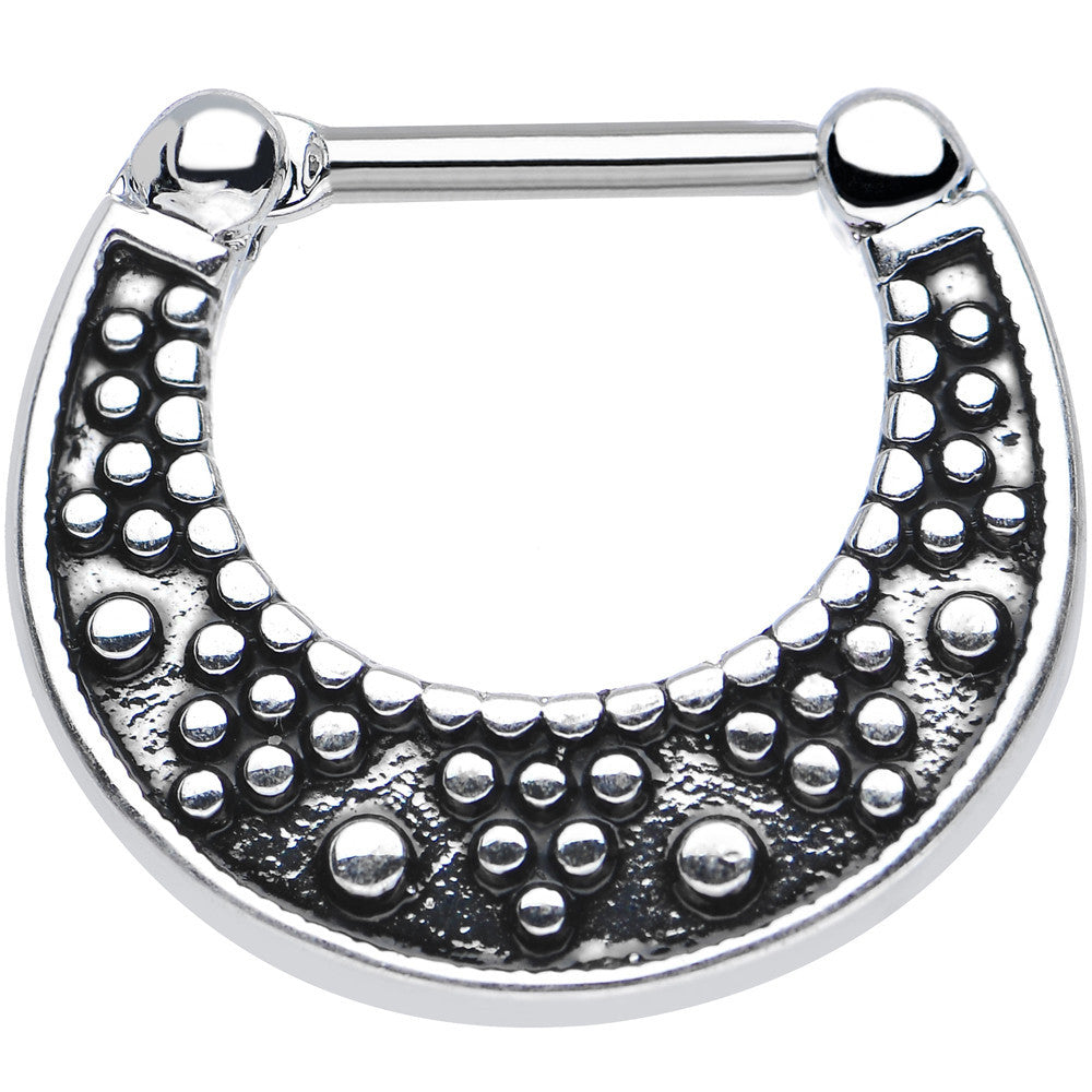 16G 5/16 Stainless Steel Aztec Wonders Septum Clicker