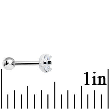 4mm Clear Cubic Zirconia Round Tragus Cartilage Earring