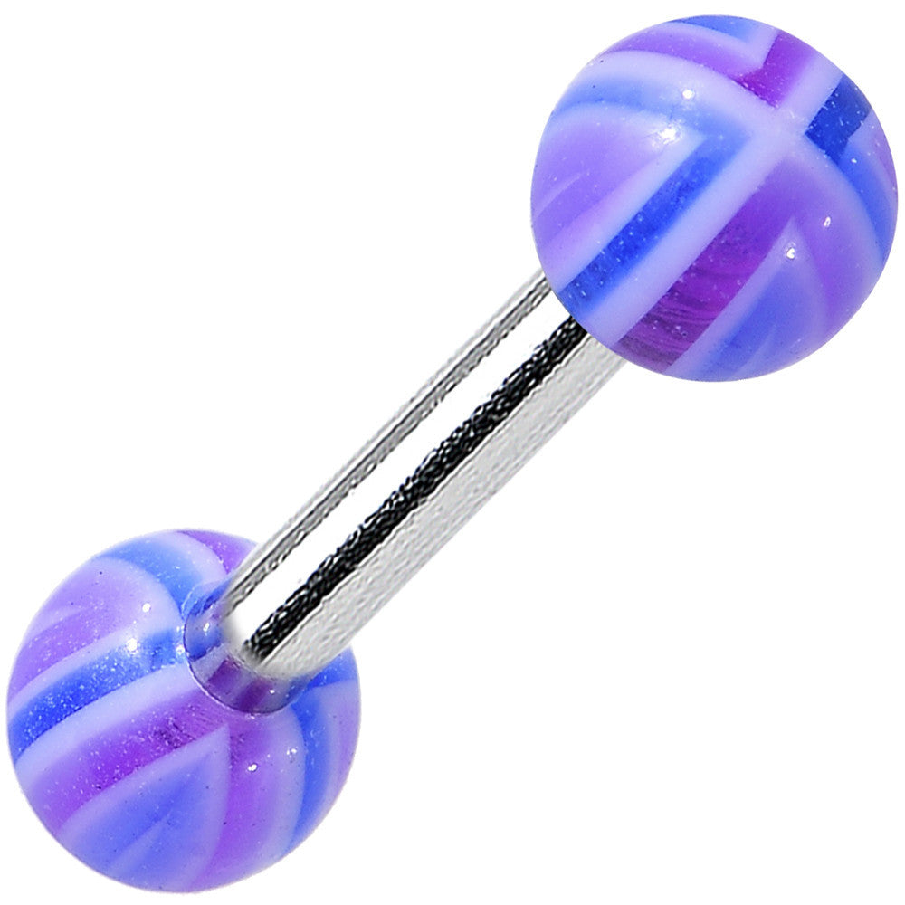 16G Purple Blue Acrylic Plum Perfect Barbell Eyebrow Ring 5/16