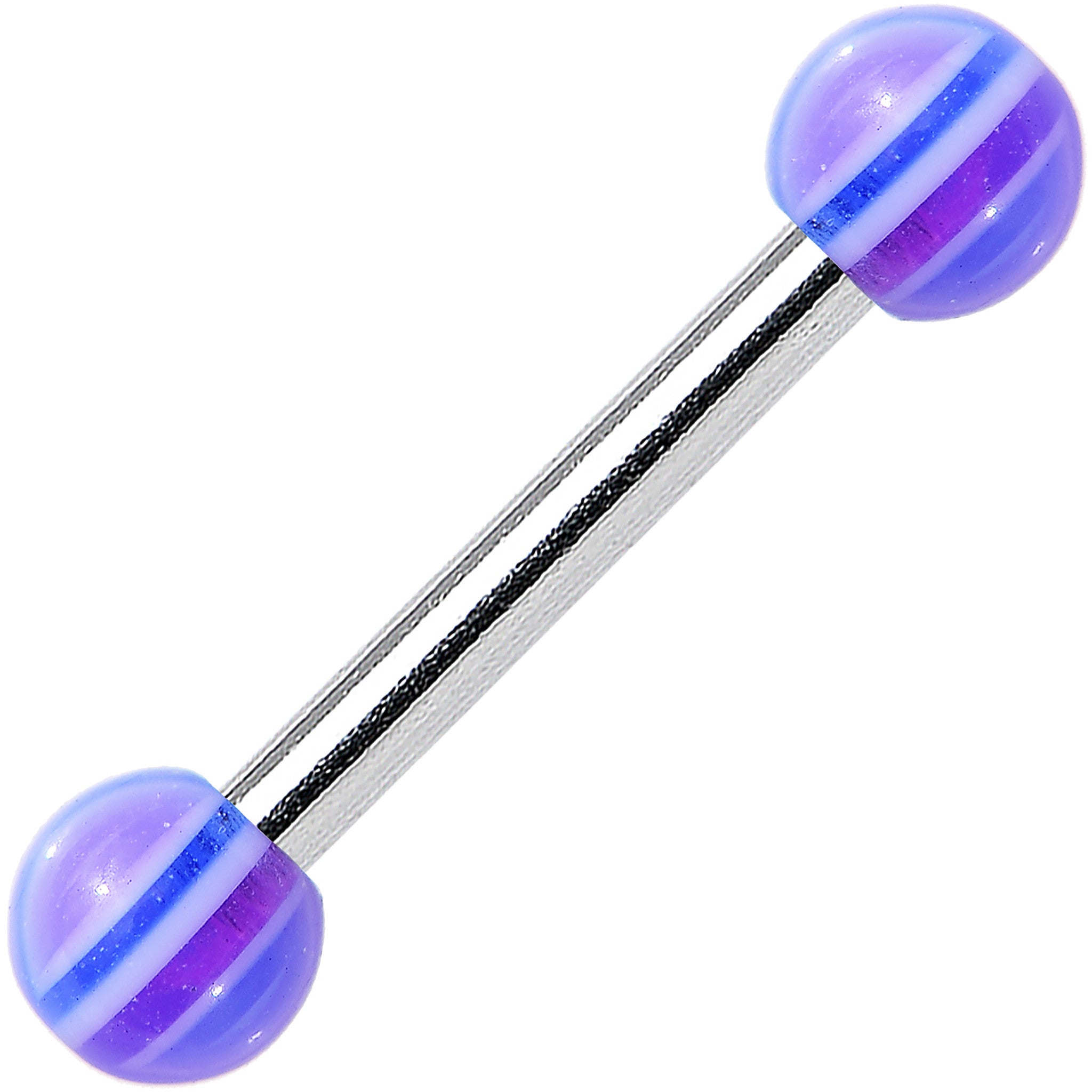 16G Purple Blue Acrylic Plum Perfect Barbell Eyebrow Ring 5/16