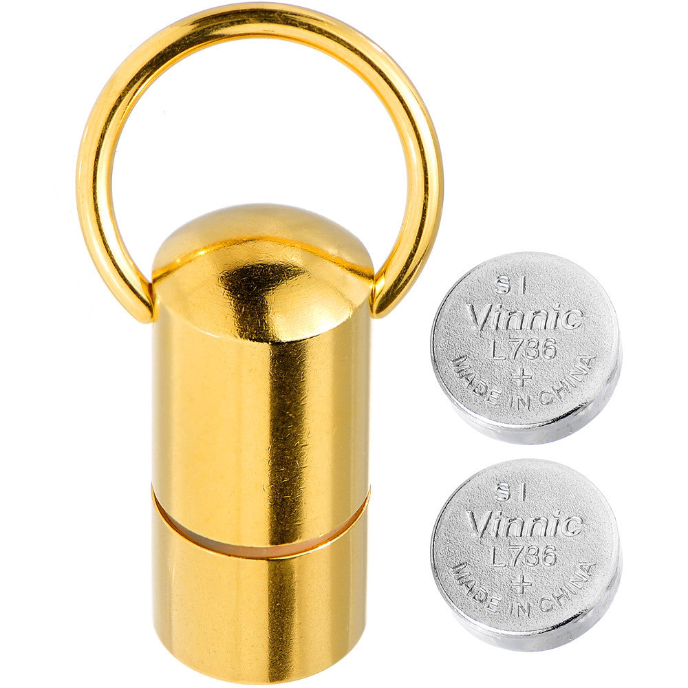 14 Gauge Gold Anodized Titanium Lix Oral Vibrator Captive Ring