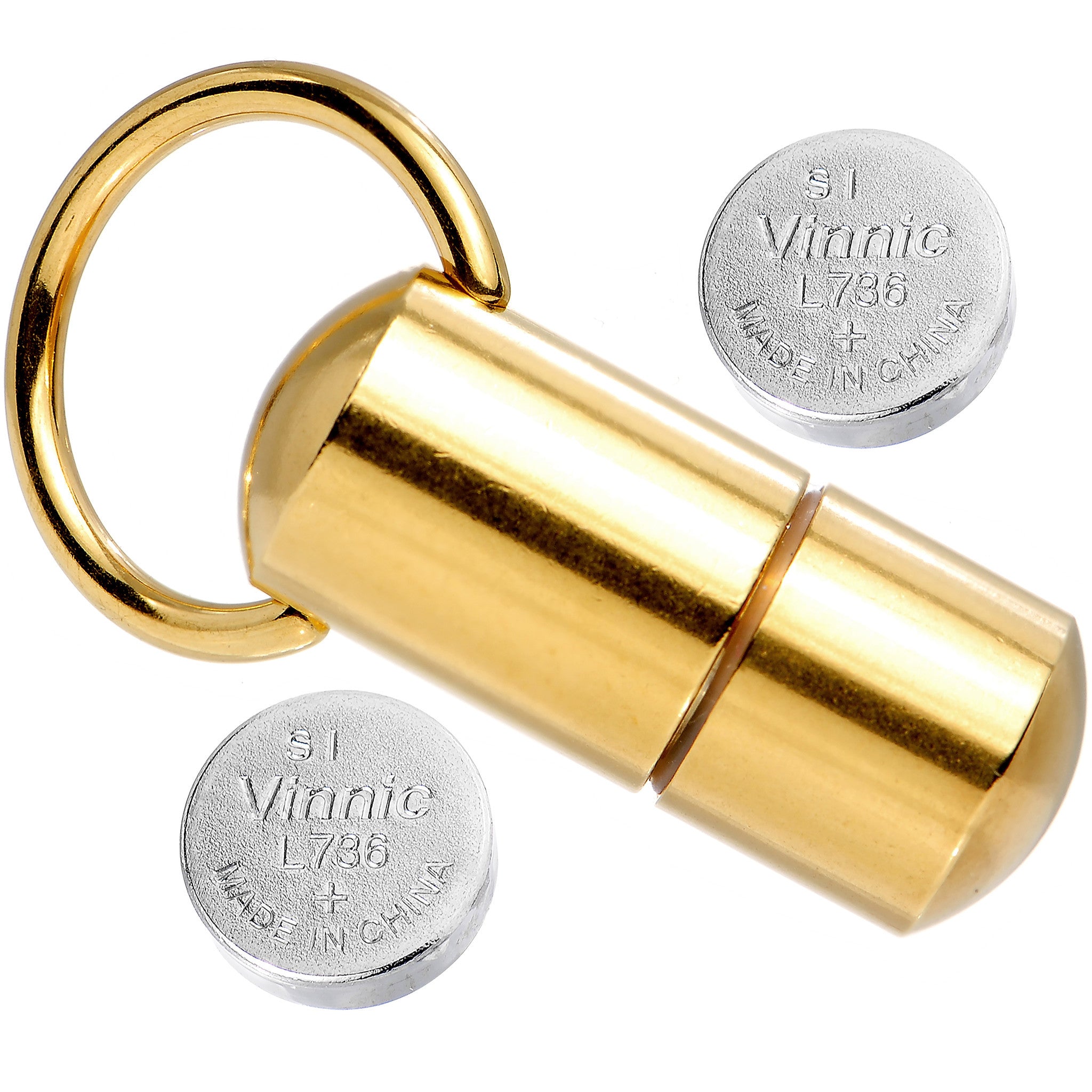 14 Gauge Gold Anodized Titanium Lix Oral Vibrator Captive Ring