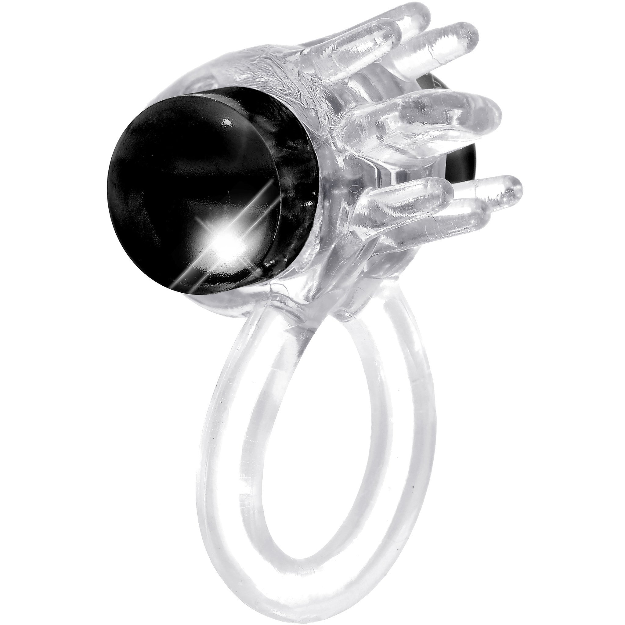 Black Titanium Lix Oral Vibrator Non-Pierced Double Ring Set