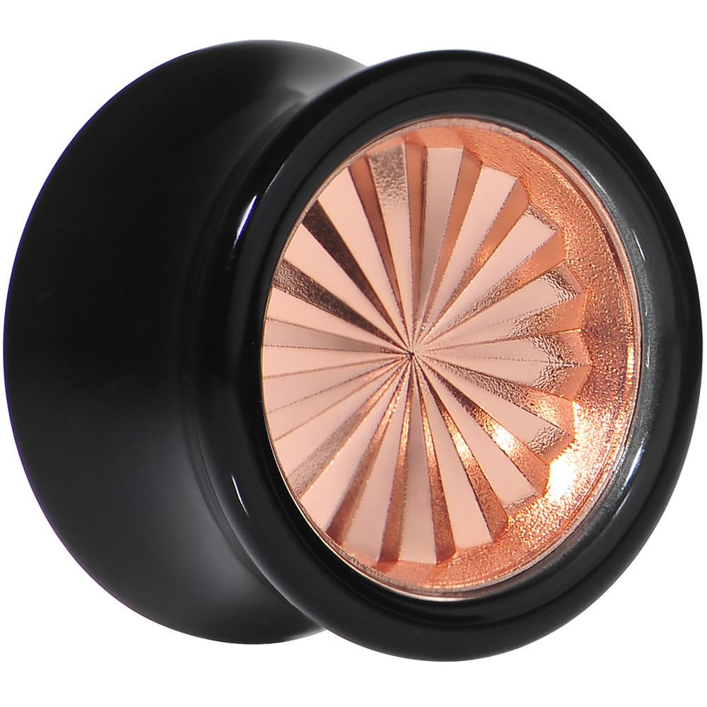 Black Acrylic Pink Flashy Tire Rim Saddle Plug 2G to 20mm